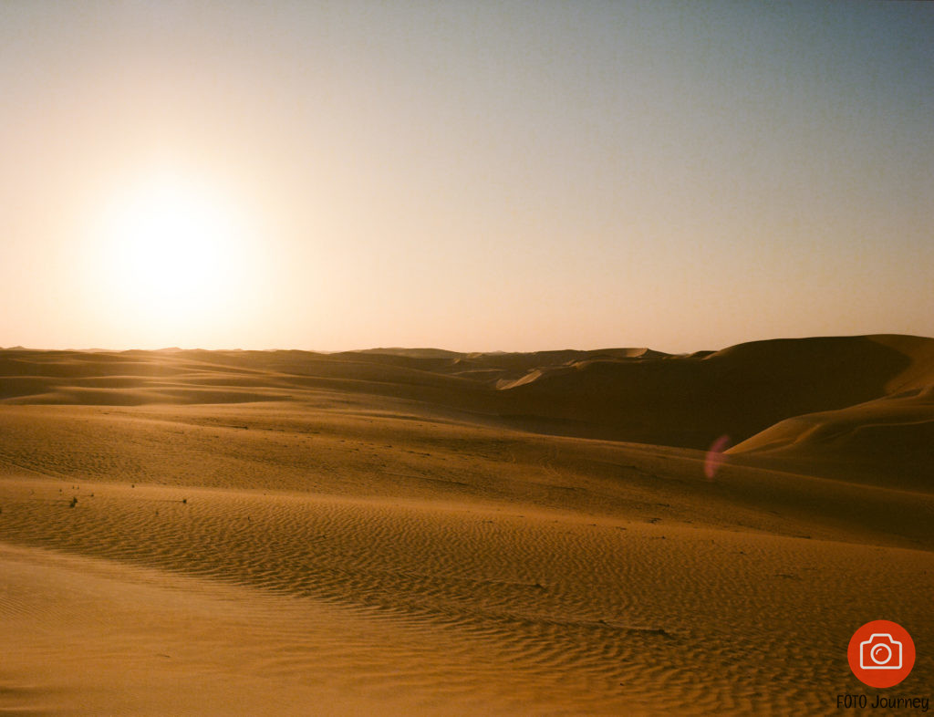 SunSet on emptyness, Liwa desert Ektar 100 with Mamiya 645